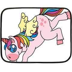Unicorn Arociris Raimbow Magic Double Sided Fleece Blanket (mini)  by Sudhe