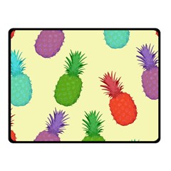 Colorful Pineapples Wallpaper Background Fleece Blanket (small) by Sudhe