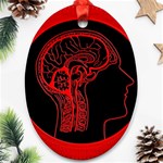 Artificial Intelligence Brain Think Ornament (Oval) Front