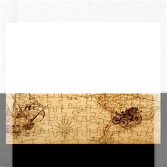 Map Discovery America Ship Train Rectangular Jigsaw Puzzl by Sudhe