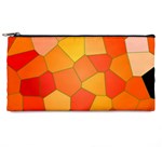 Background Pattern Of Orange Mosaic Pencil Cases Front