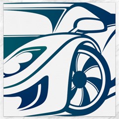 Blue Vector Car Canvas 16  X 16  by Sudhe