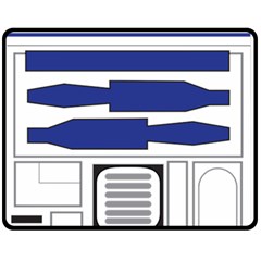 R2 Series Astromech Droid Fleece Blanket (medium)  by Sudhe
