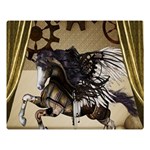 Awesome Steampunk Unicorn With Wings Double Sided Flano Blanket (Large)  Blanket Back