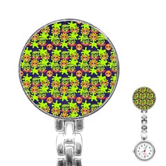 Smiley Background Smiley Grunge Stainless Steel Nurses Watch by Pakrebo