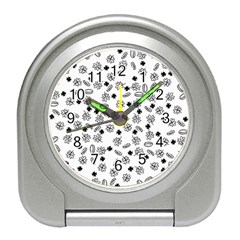 St Patricks Day Pattern Travel Alarm Clock by Valentinaart