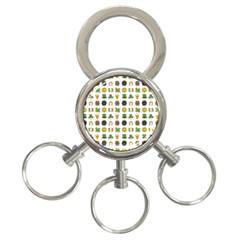 St Patricks Day Pattern 3-ring Key Chains by Valentinaart