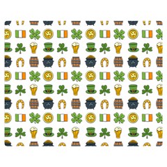 St Patricks Day Pattern Double Sided Flano Blanket (medium)  by Valentinaart