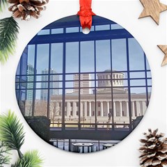 Ohio Statehouse Ornament (round) by Riverwoman