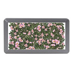 Pink Flowers Leaves Spring Garden Memory Card Reader (mini) by Pakrebo