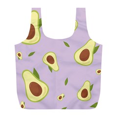 Avocado Green With Pastel Violet Background2 Avocado Pastel Light Violet Full Print Recycle Bag (l) by genx