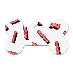 Funny Bacon Slices Pattern Infidel Red Meat Dog Tag Bone (two Sides) by genx