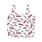 Funny Bacon Slices Pattern infidel red meat Full Print Recycle Bag (M) Back