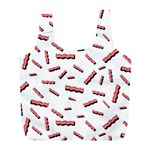 Funny Bacon Slices Pattern infidel red meat Full Print Recycle Bag (L) Front