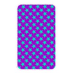 Turquoise Stars Pattern On Purple Memory Card Reader (rectangular) by BrightVibesDesign