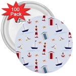 Thème Marin - Sea 3  Buttons (100 pack)  Front