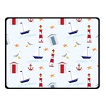Thème Marin - Sea Double Sided Fleece Blanket (Small)  45 x34  Blanket Back
