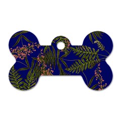 Fern Blue Dog Tag Bone (two Sides) by snowwhitegirl