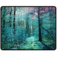 Blue Forest Fleece Blanket (medium)  by snowwhitegirl