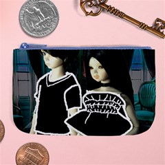 Dolls In Living Room Large Coin Purse by snowwhitegirl