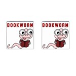 Literal Bookworm Cufflinks (Square) Front(Pair)