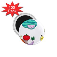Fruits Veggies 1 75  Magnets (100 Pack)  by okhismakingart