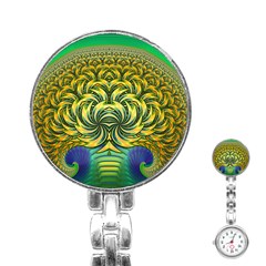 Fractal Tree Abstract Fractal Art Stainless Steel Nurses Watch by Pakrebo