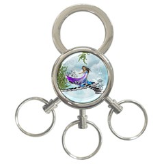 Cute Fairy Dancing On A Piano 3-ring Key Chains by FantasyWorld7