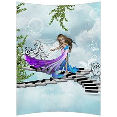 Cute Fairy Dancing On A Piano Back Support Cushion by FantasyWorld7