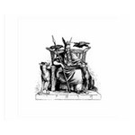 Odin on his Throne with ravens wolf on black stone texture Double Sided Flano Blanket (Small)  50 x40  Blanket Front