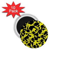 Black And Yellow Leopard Style Paint Splash Funny Pattern  1 75  Magnets (10 Pack)  by yoursparklingshop