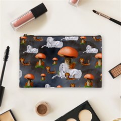 Cute Little Fairy With Unicorn, Pattern Design Cosmetic Bag (medium) by FantasyWorld7