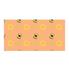 Bee Bug Nature Wallpaper Satin Wrap by HermanTelo