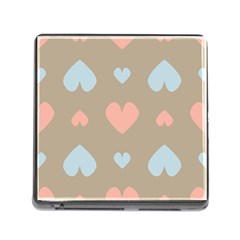 Hearts Heart Love Romantic Brown Memory Card Reader (square 5 Slot) by HermanTelo