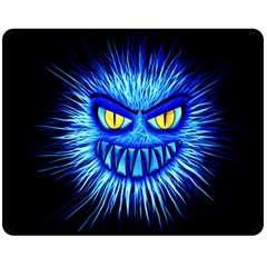 Monster Blue Attack Fleece Blanket (medium)  by HermanTelo