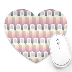 Seamless Pattern Background Entrance Heart Mousepads by HermanTelo