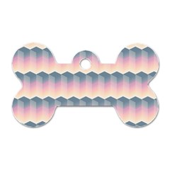Seamless Pattern Background Block Pink Dog Tag Bone (two Sides) by HermanTelo