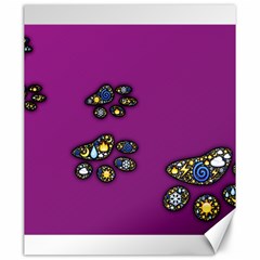 Footprints Paw Animal Track Foot Canvas 20  X 24  by HermanTelo