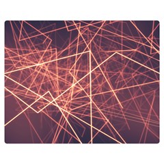 Light Fiber Black Fractal Art Double Sided Flano Blanket (medium)  by HermanTelo