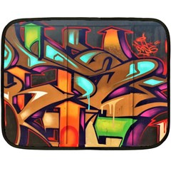 Graffiti Mural Street Art Wall Art Fleece Blanket (mini) by Pakrebo