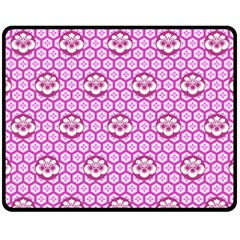 Paulownia Flowers Japanese Style Fleece Blanket (medium)  by HermanTelo