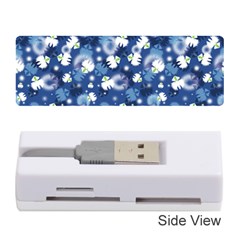 White Flowers Summer Plant Memory Card Reader (stick) by HermanTelo