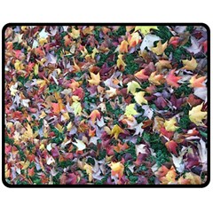 Scattered Leaves Fleece Blanket (medium) by SusanFranzblau