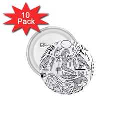 Egyptian Hieroglyphics History Seb 1 75  Buttons (10 Pack) by Pakrebo