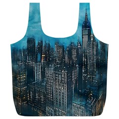 Cityscape Buildings Skyscraper Full Print Recycle Bag (xl) by Pakrebo