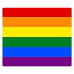LGBT Rainbow Pride Flag Double Sided Flano Blanket (Small)  50 x40  Blanket Back