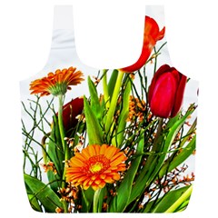 Tulip Gerbera Composites Broom Full Print Recycle Bag (xl) by Pakrebo