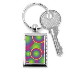 Background Colourful Circles Key Chain (rectangle) by HermanTelo