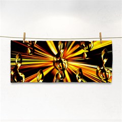 Clef Golden Music Hand Towel by HermanTelo