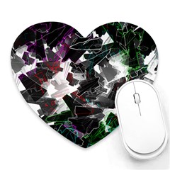 Abstract Science Fiction Heart Mousepads by HermanTelo